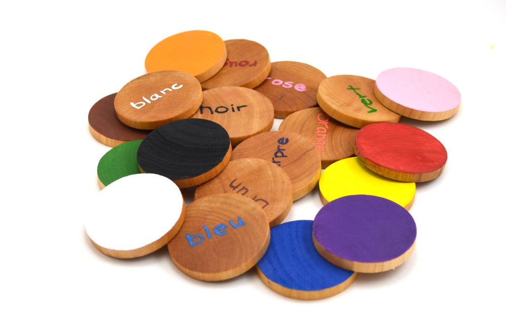 French Memory Game Wooden Toy Waldorf Montessori