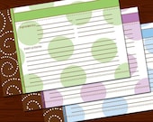 Recipe Cards - Dots Series - Set of 12 - 4x6 -Heavy Duty