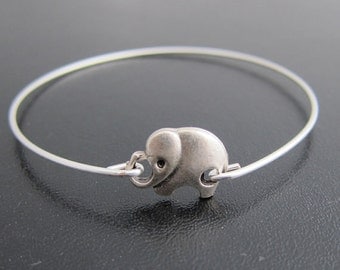 Elephant Bracelet, Silver Elephant Bangle, Elephant Jewelry, Animal Bangle, Animal Bracelet, Animal Jewelry, Cute Elephant Charm Bracelet