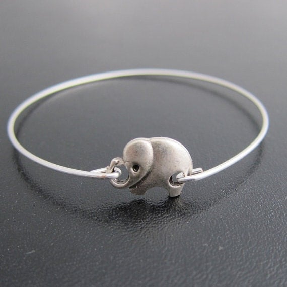 Elephant Bracelet, Silver Elephant Bangle, Elephant Jewelry, Animal Bangle, Animal Bracelet, Animal Jewelry, Cute Elephant Charm Bracelet