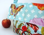 INSULATED Lunch Bag Short Box in Garden Gate with ZIPPER