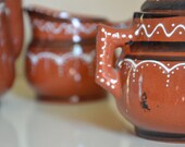 Vintage Portuguese Coffee, Creamer and Sugar Set.