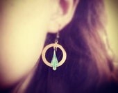 vintage copper hoop earrings.