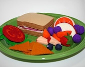 Wool Felt Play Food - Ham Sandwich