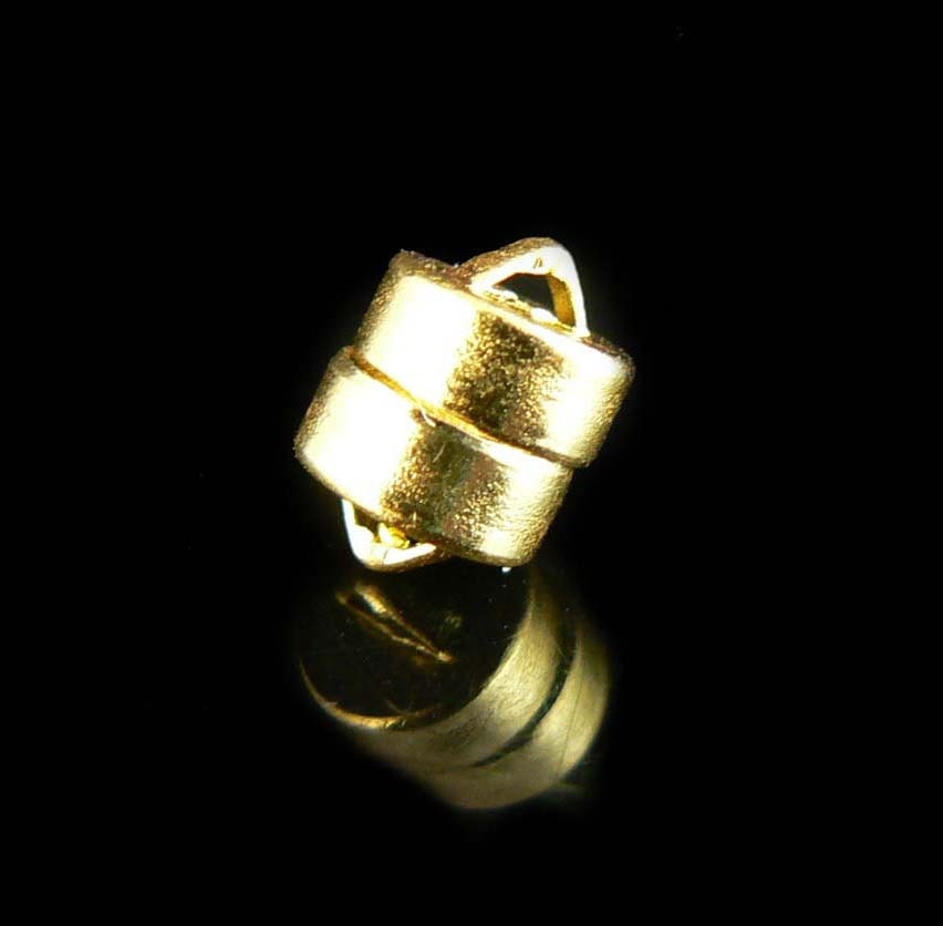 8 x 6mm barrel SUPER STRONG gold plated brass magnetic clasps, 12 clasps