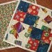 Christmas Laurel Burch Mug Rugs Snack Mats Mini Quilts Pair