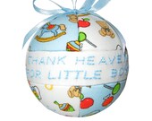 Thank Heaven for Little Boys Baby Shower Ornament