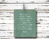 Now I lay me down to sleep - Inspirational Quote - 8x10 art print-  Prayer