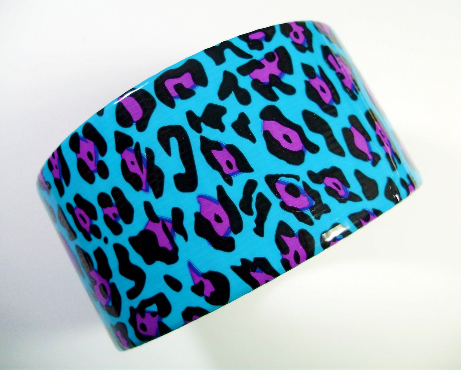 Blue and Purple Leopard Print - One Roll of Animal Print Duct Tape