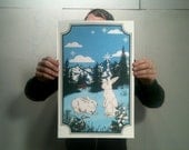 Bunnies Winter Screen Print