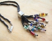 Vintage Glass and Metal Bead Necklace