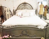 Painted Cottage Shabby Silver Slipper Romantic Bed