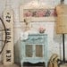 Painted Cottage Chic Shabby Tea Stained Night Table NT441
