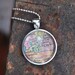 Map Pendant Necklace from Vintage Atlas CARSON CITY Nevada