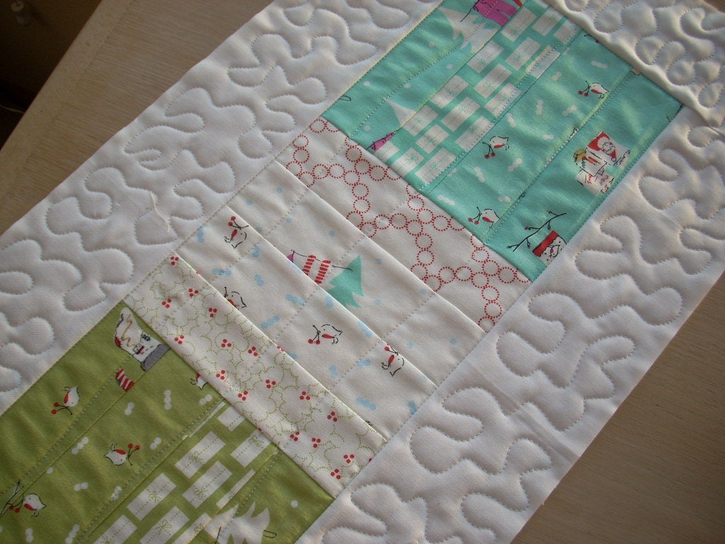 cherry christmas tablerunner - FREE SHIPPING