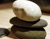 Three Stone Natural Beach Rock Mini Cairn