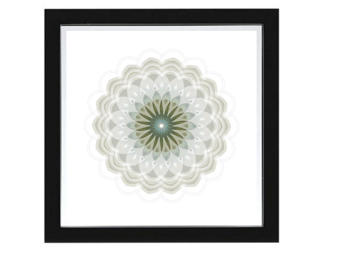 5 x 5, Abstract Generative Art, Geometric Flower 2.4d,  giclee print on cotton rag paper