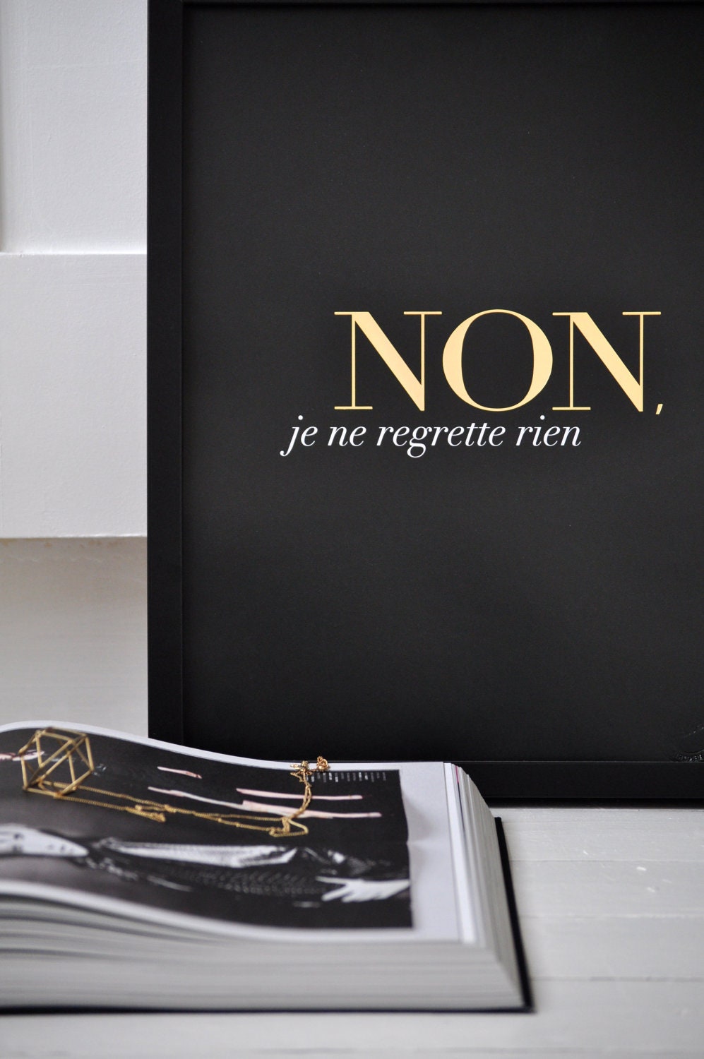 Non Je Ne Regrette Rien - Black - Small/ French Inspired Poster ...