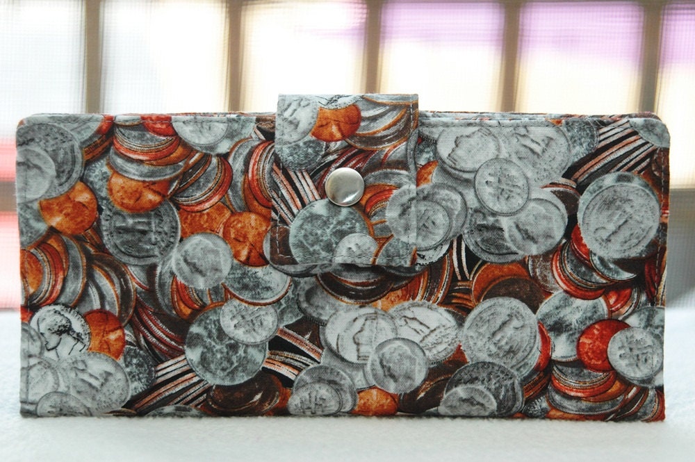 Handmade womens wallet   Clutch wallet handmade with vegan materials