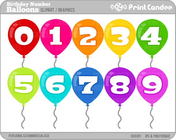 free birthday numbers clipart - photo #6