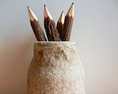 pencil holder made from beach sand / made to order / back to school / office decor / beach decor - CarriageOakCottage