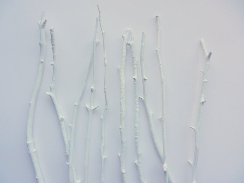White Branches / vase filler / wooden branches / painted branches / made to order - CarriageOakCottage