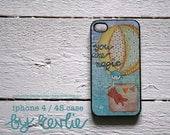 iphone 4 - Iphone 4S case. black or white hardcase. limited edition design "you are magic" by Revlie