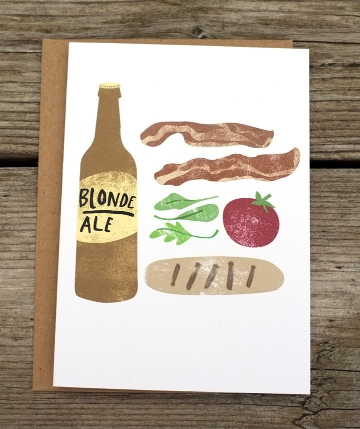 beer and a BLT A6 card