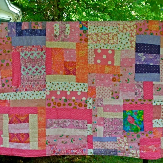 Girls Pink Patchwork Quilt
