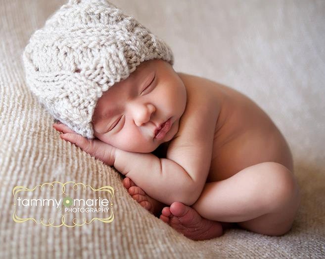 Knit Linen Swirl Beanie Newborn Baby Unisex Girl Boy Photography Photo Prop