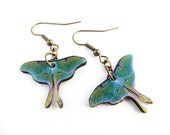 Luna Moth Moon Male Moth Nighttime Angel Dangle Earring