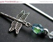 SUMMER SALE - Handmade Beaded Book Charm - Dragonflys Kiss. Handmade.