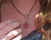 Opal on Fire Necklace known as Dragon's Breath from Victorian Times a 10x14mm stone SALE