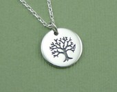 Tiny Tree Necklace - sterling silver tree of life jewelry - charm - pendant