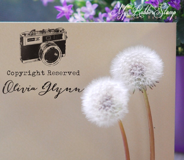 Vintage Camera (Custom Rubber Stamp). Address Stamp, Photography Stamp, Business Stamp, Photographed by (2078)