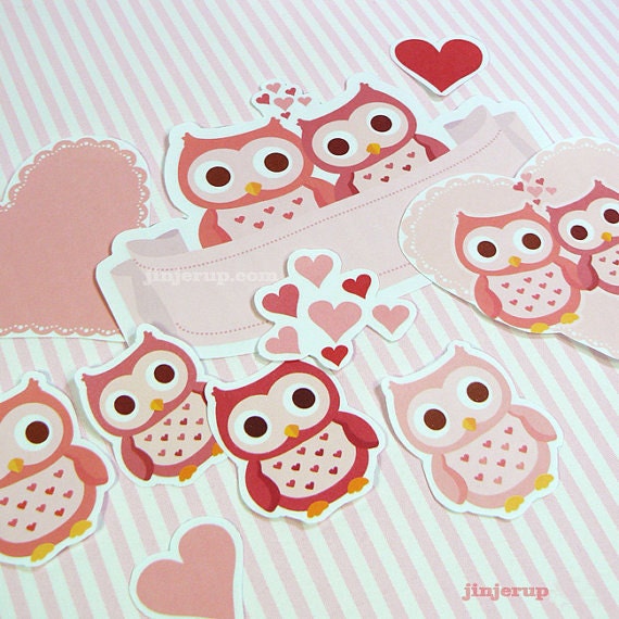 Kawaii Owl Owlways Love You Stationery Cute Valentine's Day Love Birthday Party Invite Card Giftwrap Printable PDF
