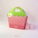Kawaii Pink Strawberry Giftbag Cute Valentine's Day Easter Love Birthday Party Treat basket Strawberry Bag Packaging Editable Printable PDF