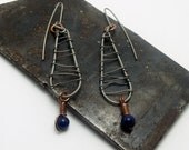 Titanium, Lapis Lazuli and Copper Earrings