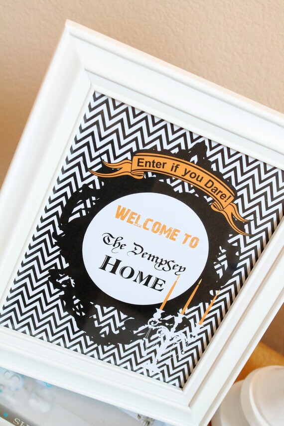 Halloween Frame Art Print Poster Decoration - PRINTABLE - By A Blissful Nest Il_570xn
