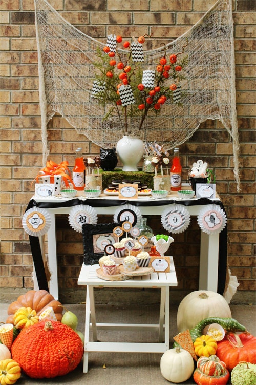 Boo Halloween Party Printal Package Decorations Collection - INSTANT DOWNLOAD - By A Blissful Nest - As Seen On Karas Party Ideas Il_570xn