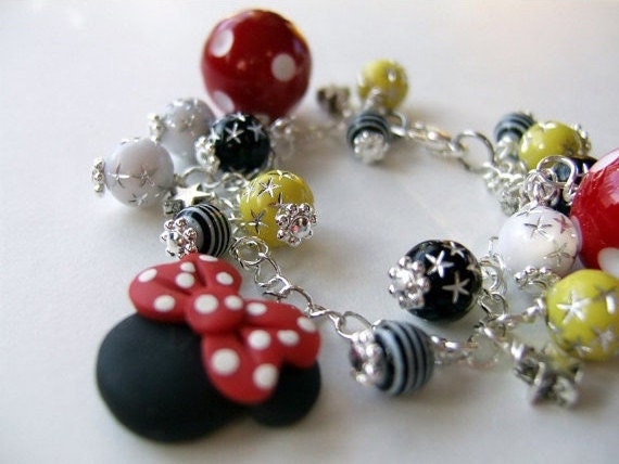 ADULT SIZE Disney Vacation Mouse Ears Charm Bracelet B062