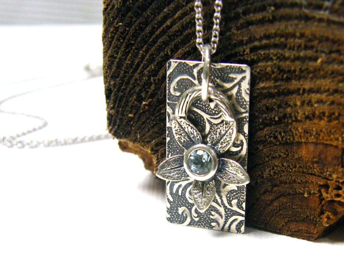 embossed sterling silver square with accent heart sterling silver necklace