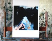 One with the Blanket . large giclee art print of acrylic painting