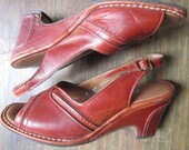 Harry And The Hippe Chic Vintage Bohemian Leather Patchwork Wedge Sandals