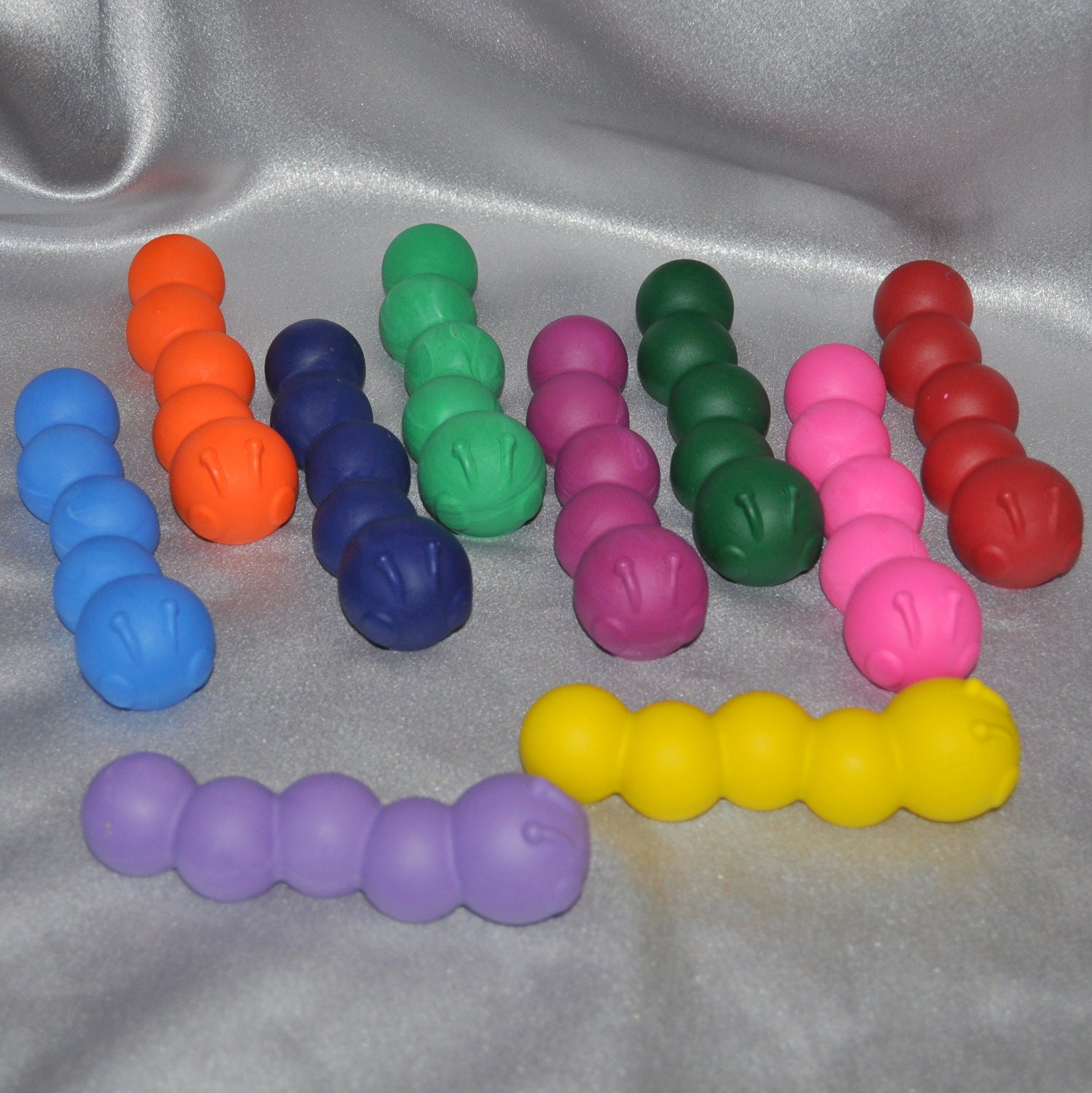 Recycled Crayons Caterpillar Shaped Total of 10 Crayons Il_170x135