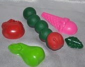 Recycled Crayons Caterpillar and Food Shaped, Party Set for 12 Kids, Total of 60 Crayons. Il_170x135