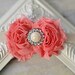 Coral chiffon headband, baby headband, adult headband, infant headband, child headband