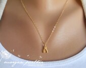 Wishbone Necklace in Gold - Gold Filled Fine Chain - Perfect Gift - Lucky Necklace - morganprather