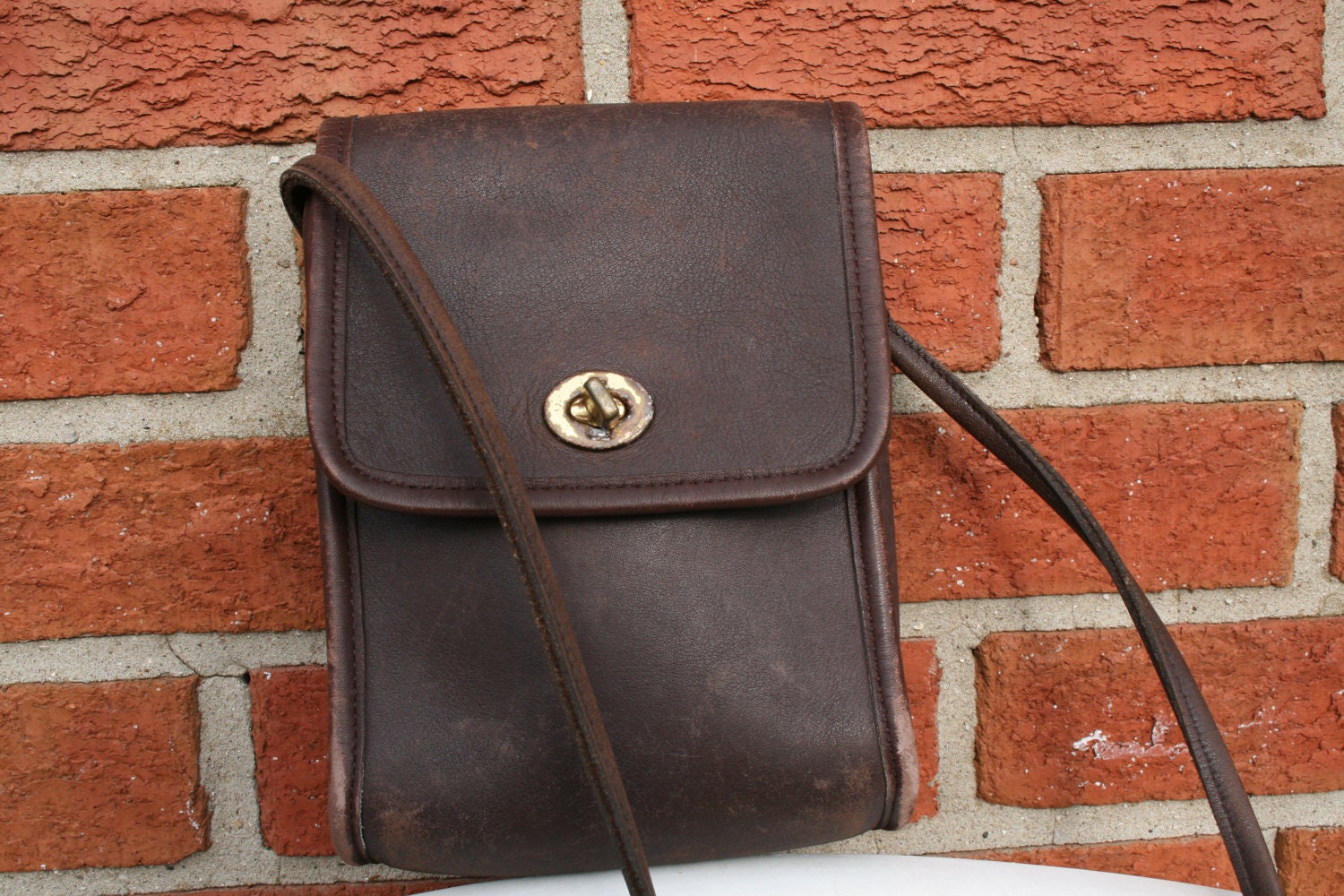 VINTAGE COACH Mahogany SCOOTER Small Crossbody Bag 9893