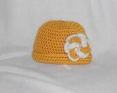 Infant Girls Cloche Flowered Beanie Hat, 14"